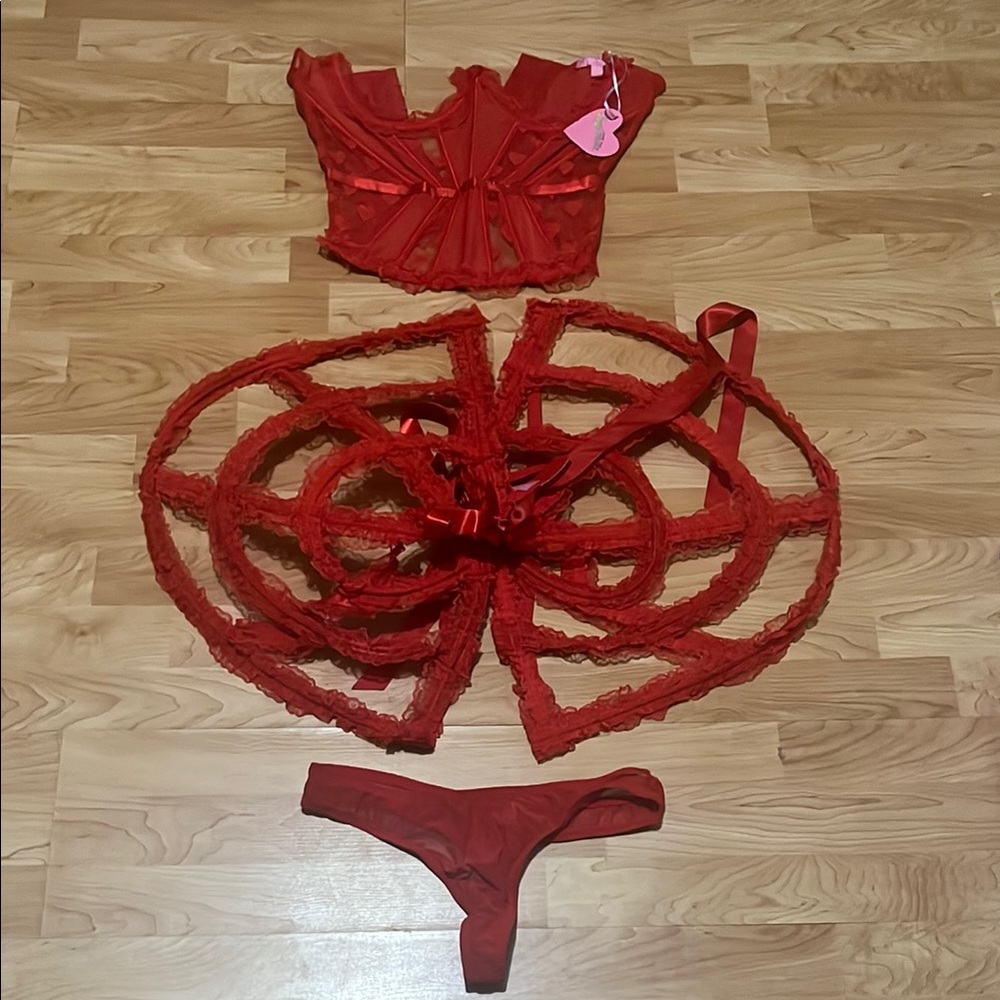 Sugar Thrillz Red Lingerie Set